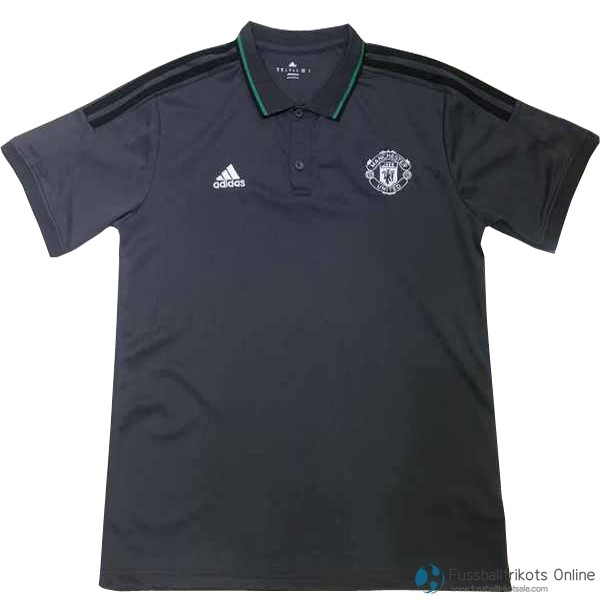 Manchester United Polo 2017-18 Grau Marine Fussballtrikots Günstig